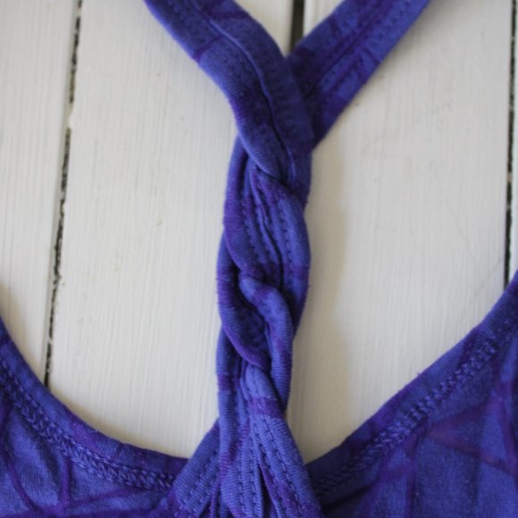 Kids Purple Braided Racer Back Running Tank, Size L (10-12) - Picture 4 of 6